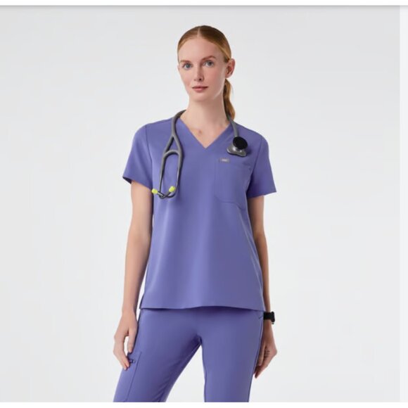 Figs Catarina Scrub Top. Blueberry XXL - Picture 1 of 2